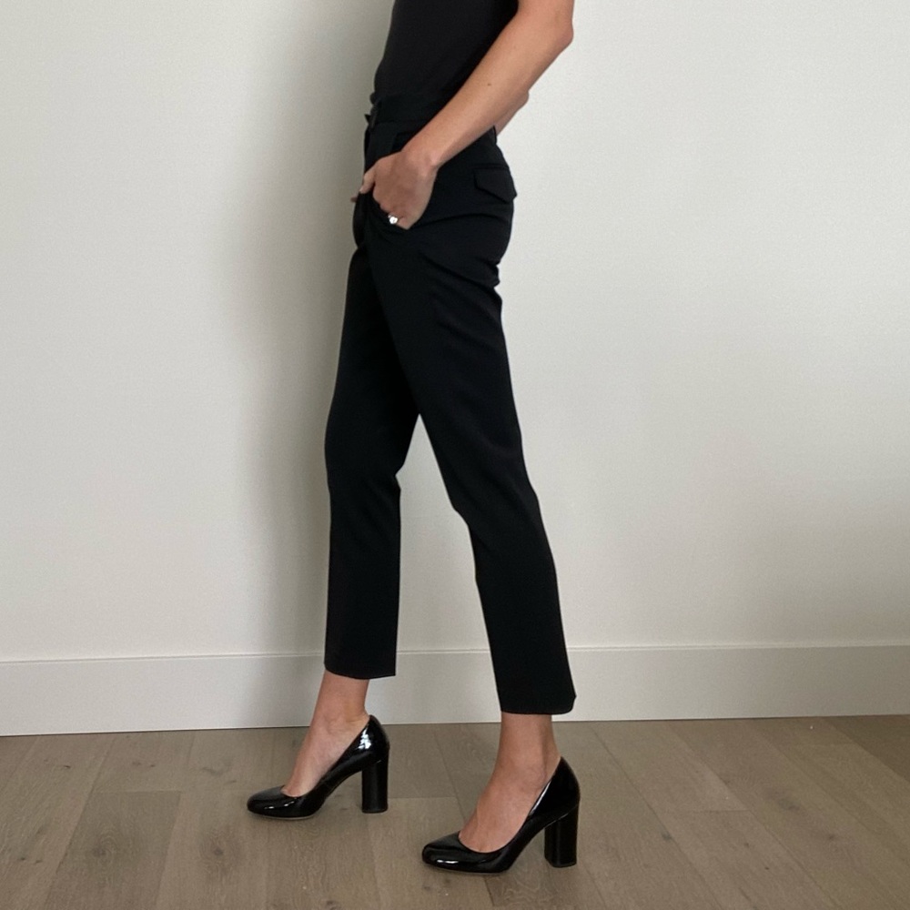 Theory cropped ankle suit pants black size 0